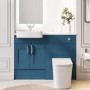 1200mm Blue Toilet and Sink Unit with Chrome Fittings - Vancouver