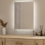 Rectangular Backlit Wall Mirror with Battery Operated Lights 50 x 70cm - Vela