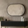 Rectangular Backlit Black Wall Mirror with Battery Operated Lights 50 x 80cm - Venus
