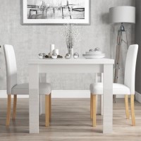 Vivienne Flip Top White High Gloss Dining Table + 2 Faux Leather Chairs