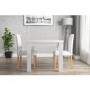 Vivienne Flip Top White High Gloss Dining Table + 2 Faux Leather Chairs