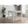 Vivienne FlipTop White Gloss Dining Table + 4 White PU Leather Chairs