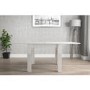Vivienne FlipTop White Gloss Dining Table + 4 White PU Leather Chairs