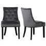 Flip Top Dining Table in White Gloss & 2 Chairs in Grey Velvet - Vivienne