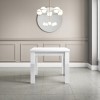 Extendable Dining Table in White Gloss &amp; 2 Chairs in Pink Velvet - Vivienne &amp; Logan