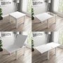 Extendable Dining Table in White Gloss & 2 Chairs in Pink Velvet - Vivienne & Logan