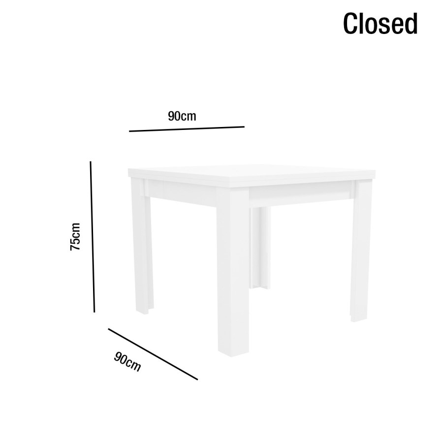 Vivienne White High Gloss Flip Top Table with 2 Silver Grey Velvet Dining Chairs