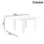 Vivienne White High Gloss Flip Top Table with 2 Silver Grey Velvet Dining Chairs