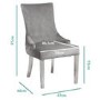 Vivienne White High Gloss Flip Top Table with 2 Silver Grey Velvet Dining Chairs