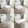 Vivienne White High Gloss Flip Top Table with 2 Silver Grey Velvet Dining Chairs