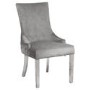 Vivienne White High Gloss Flip Top Table with 2 Silver Grey Velvet Dining Chairs