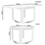 White High Gloss Extendable Dining Table with 4 Grey Fabric Swivel Dining Chairs- Vivienne