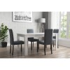 Extendable Dining Table in White High Gloss with 4 Slate Grey &amp; Black Chairs - Vivienne &amp; New Haven
