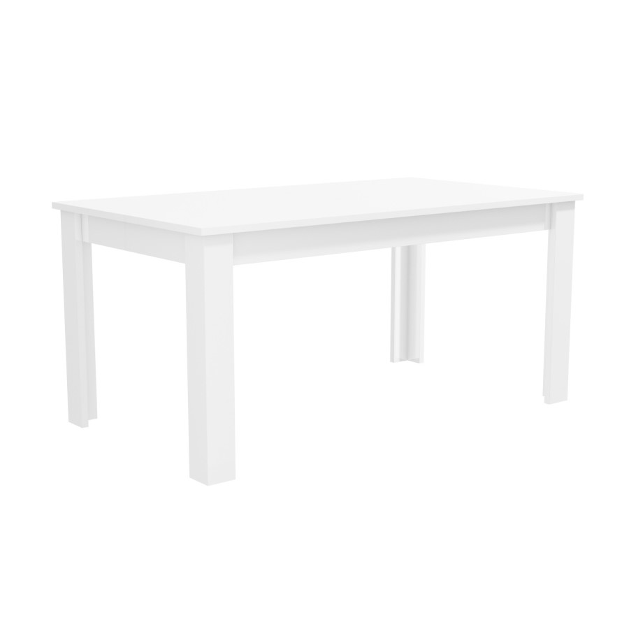 Flip Top Dining Table in White High Gloss with 6 Grey Velvet Chairs - Vivienne & Kaylee