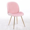 White Extendable Dining Table with 6 Gold &amp; Pink Velvet Chairs - Vivienne &amp; Jenna