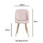 White Extendable Dining Table with 6 Gold & Pink Velvet Chairs - Vivienne & Jenna