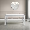 Extendable Dining Table in White High Gloss &amp; 6 Pink Velvet Tub Chairs - Vivienne