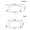 White Gloss Extending Dining Table Set with 2 Grey Velvet Chairs &amp; 1 Bench - Seats 4 - Vivienne