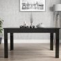 Extendable Dining Table in Black High Gloss with 4 Grey Chairs - Vivienne & New Haven