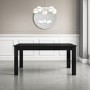 Black Gloss Dining Table with 2 Grey Faux Leather Dining Chairs and 1 Dining Bench - Vivienne