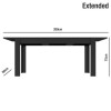 Black Gloss Extendable Dining Table with 2 Grey Velvet Dining Chairs and 1 High Back Dining Bench - Vivienne