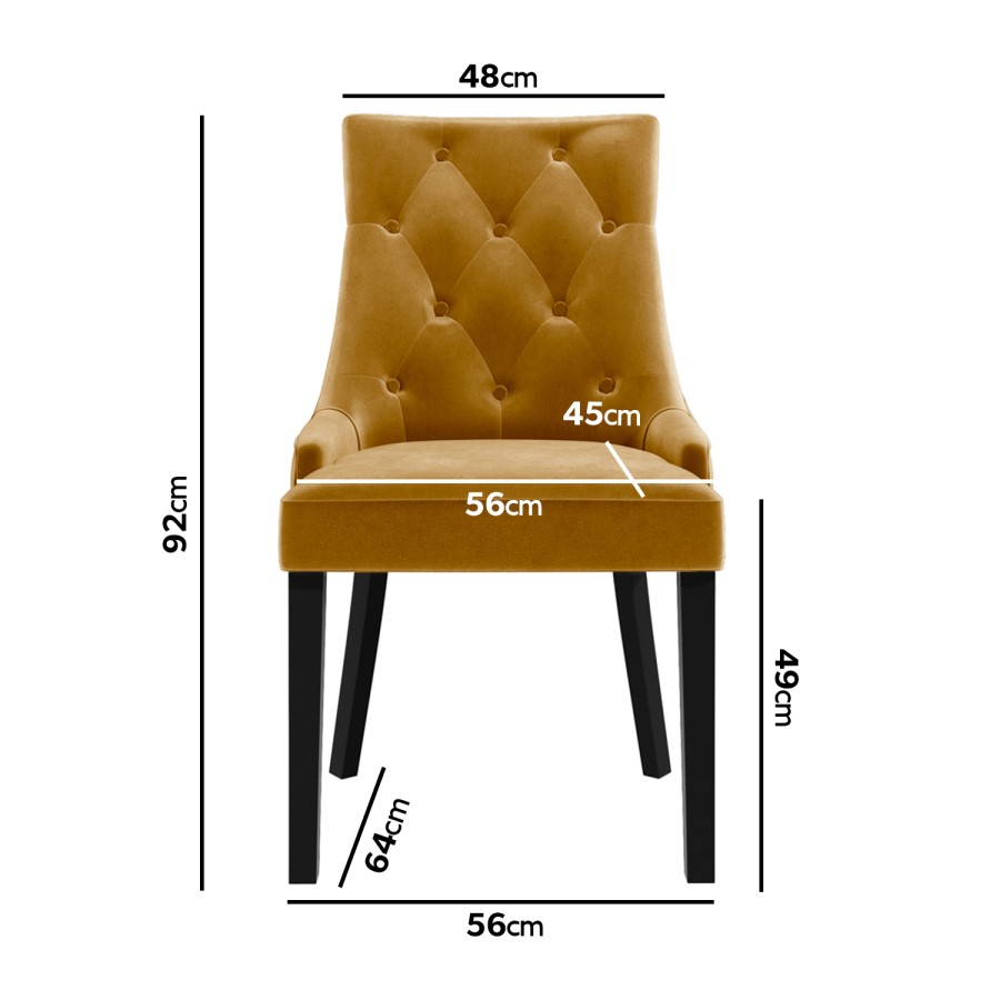 Black High Gloss Extending Dining Table with 6 Gold Dining Chairs - Vivienne