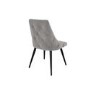 Black Gloss Extendable Dining Table with 6 Grey Woven Dining Chairs - Vivienne