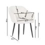 Black Gloss Extendable Dining Table Set with 4 Cream Boucle Chairs - Seats 4 - Vivienne