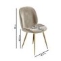 Black Gloss Extendable Dining Table Set with 4 Mink Velvet Chairs - Seats 4 - Vivienne