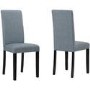 Flip Top Dining Table in Black High Gloss with 2 Grey Chairs - Vivienne & New Haven