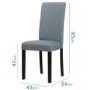 Vivienne Flip Top Black High Gloss Dining Table + 4 Slate Grey Chairs