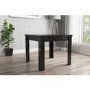 Flip Top Dining Table in Black High Gloss with 4 Slate Grey Chairs - Vivienne & New Haven