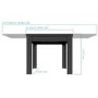 Flip Top Dining Table in Black High Gloss with 4 Slate Grey Chairs - Vivienne & New Haven