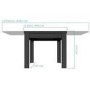 Vivienne Flip Top Black High Gloss Dining Table + 4 Slate Grey Chairs