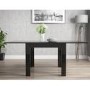 Vivienne Flip Top Black High Gloss Dining Table + 4 Slate Grey Chairs