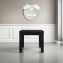 Flip Top Dining Table in Black High Gloss with 4 Grey Velvet Chairs - Vivienne & Kaylee
