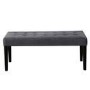 Flip Top Dining Table in Black High Gloss with 2 Grey Velvet Chairs & 1 Bench - Vivienne & Kaylee