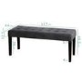 Flip Top Dining Table in Black High Gloss with 2 Grey Velvet Chairs & 1 Bench - Vivienne & Kaylee