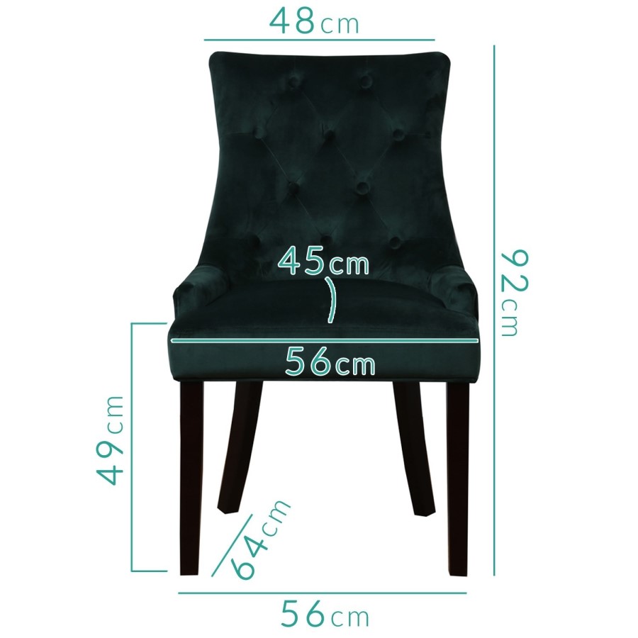 Flip Top Dining Table in Black High Gloss with 4 Green Velvet Chairs - Vivienne & Kaylee