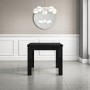 Extendable Dining Table in Black Gloss & 2 Chairs in Grey Velvet - Vivienne & Logan 