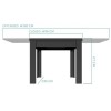 GRADE A2 - Black High Gloss Dining Table Flip Top - Vivienne
