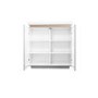 Slim Grey Gloss Shoe Cabinet with 2 Doors - Vivienne