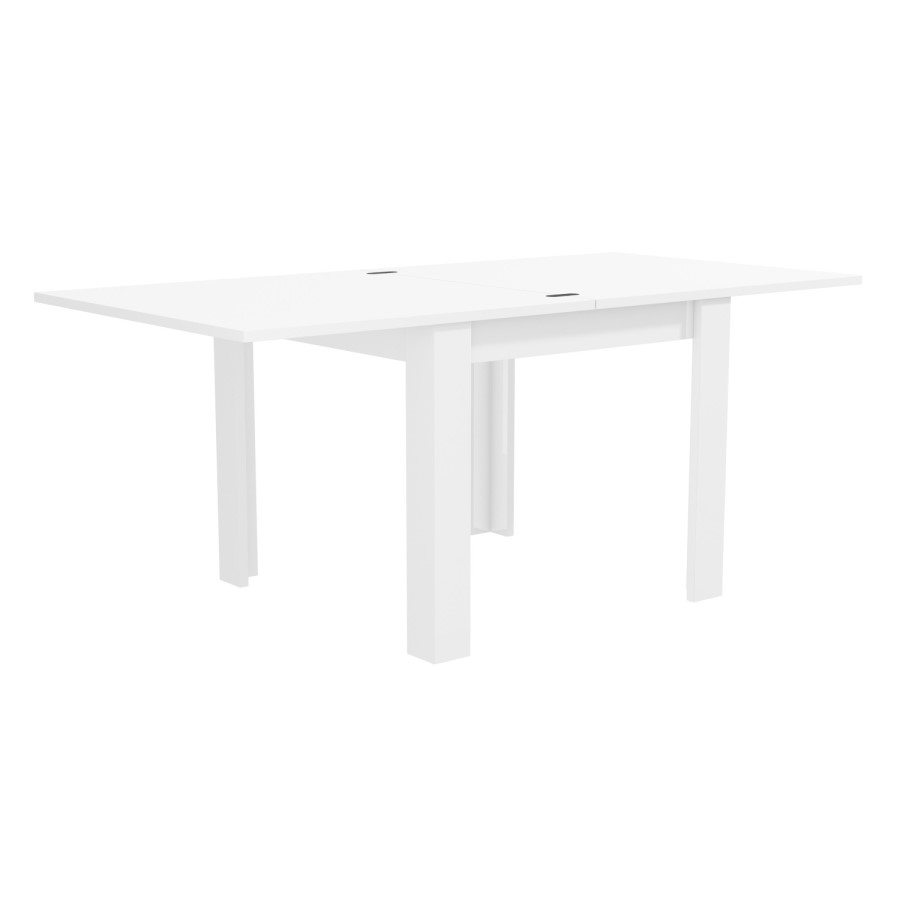 Vivienne Flip Top White High Gloss Dining Table + 4 Slate Chairs