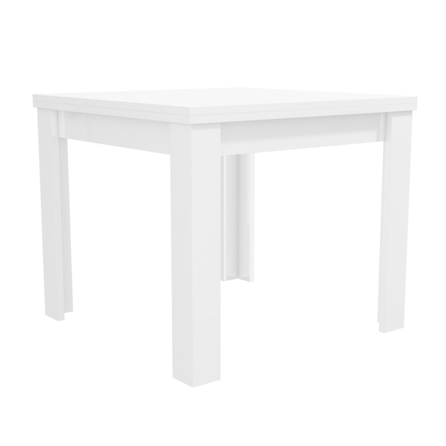 Vivienne Flip Top White High Gloss Dining Table + 4 Slate Chairs