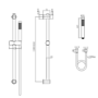Brushed Brass 1 Outlet Thermostatic Shower Set with Exposed Valve  - Volta