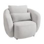 Cream Chenille 2 Seater Sofa Armchair & Footstool Set - Vera