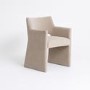 Set of 2 Beige Upholstered Dining Chairs - Zoe