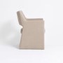Set of 2 Beige Upholstered Dining Chairs - Zoe