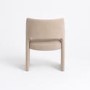 Set of 2 Beige Upholstered Dining Chairs - Zoe
