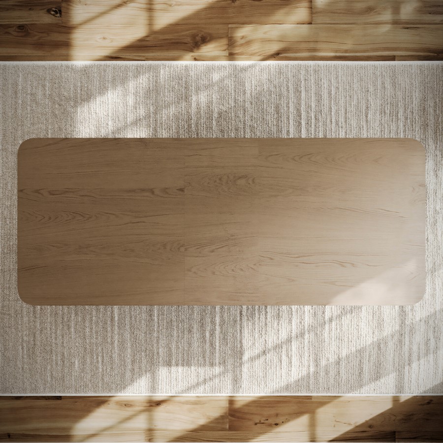 Large Rustic Oak Extendable Dining Table - Seats 6 - 8 - Wave
